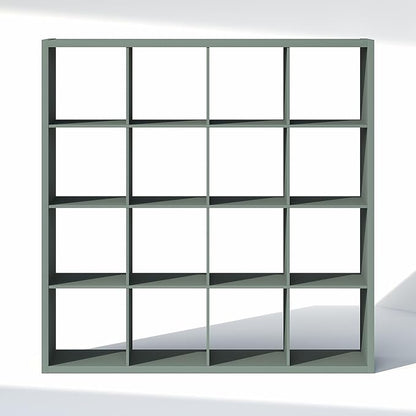 Furinno Cubic Closet Organizers and Storage, 16-Cube Closet Organizer, Open Shelf Closet Storage, Extra Thick Frame for Wardrobe, Bedroom, Living Room, Sage Green