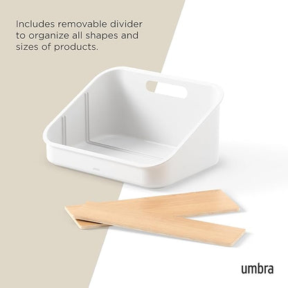 Umbra Bellwood Countertop Organizer, Natural/White
