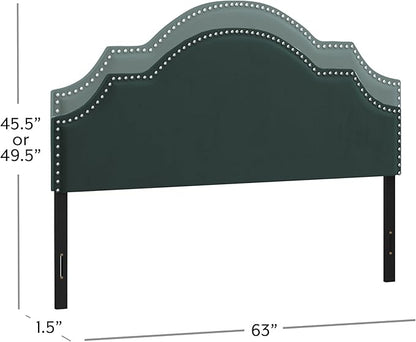 Hillsdale, Cynthia Upholstered Full/Queen Adjustable Headboard, Green