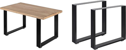 Bench Legs16 Inch，Metal Table Legs16”H x 17.7”W, Furniture Desk Chair Legs,Coffee Table Legs， Set of 2, Black