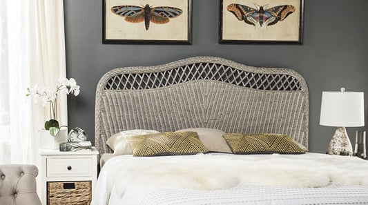 Safavieh Home Collection Sephina Antique Grey Rattan Headboard (King)