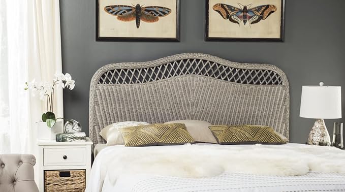 Safavieh Home Collection Sephina Antique Grey Rattan Headboard (Queen)
