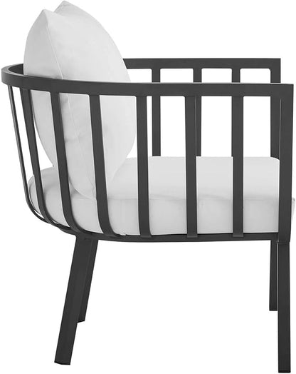 Modway Riverside Outdoor Furniture, 4-Piece Set, Gray White