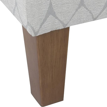 HomePop Textured Large Decorative Storage Bench, Gray and Brown, 36 x 16 x 18 inches