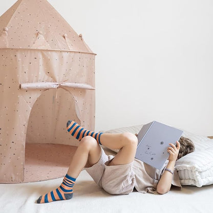 3 Sprouts Kids Play Tent - Sustainable Recycled Fabric – Fun Spacious Childs Playhouse for Indoor Games for Boys & Girls - Durable Fort Pop Up House for Toddlers & Children Age 3-10 - Terrazzo Clay