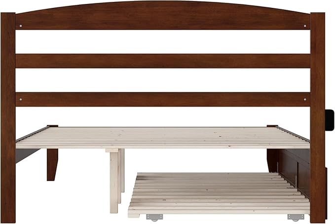 AFI, Warren Queen Platform Bed with Twin XL Trundle, Walnut
