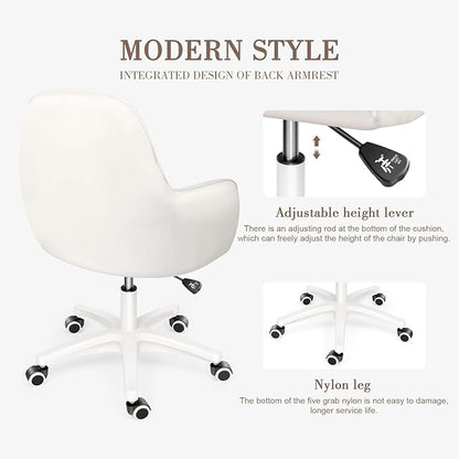 Cute Office Chair Home Computer Chairs Adjustable Task Chairs Modern Office Chair Makeup Chair 360° Swivel Computer Chair Mid Back Chair.
