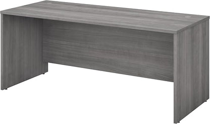 Bush Business Furniture Studio C 72W Computer Desk with Wire Management and Modesty Panel in Platinum Gray, Professional Table for Home Office and Corporate Office