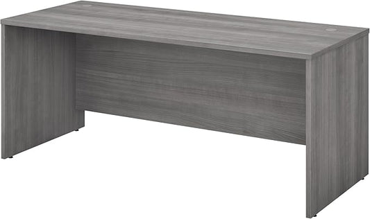 Bush Business Furniture Studio C 72W Computer Desk with Wire Management and Modesty Panel in Platinum Gray, Professional Table for Home Office and Corporate Office