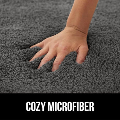 GORILLA GRIP Bathroom Rugs, 36x24, Ultra Soft Absorbent Mat, Thick Plush Bath Rug, Machine Washable, Microfiber Quick Dry, Mats for Shower, Bathtub and Floor, Home Decor Accessories, Charcoal