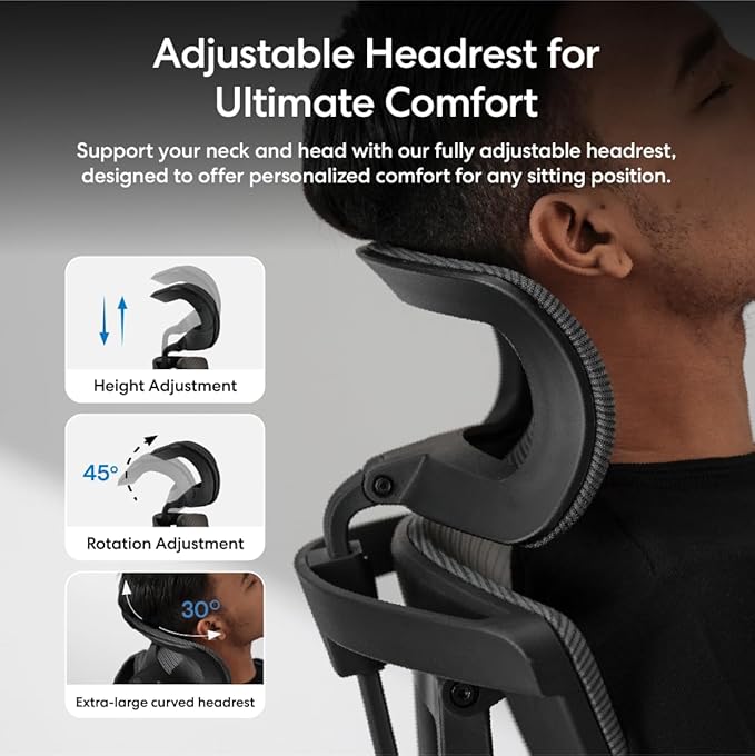 Autonomous ErgoChair Pro Ergonomic Office Chair Mesh Black Adjustable Lumbar Support, Rolling Swivel - Home office Desk Chairs with Wheels and Arms - Ergonomic Desk Chair Comfy for Gaming & Long Hours