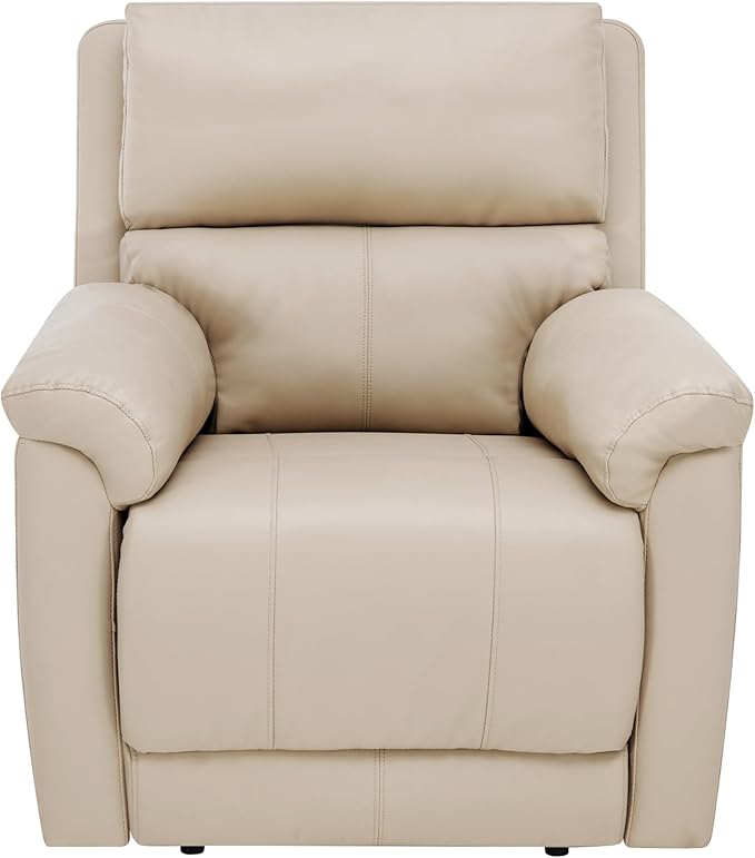 MINCETA Recliner Chairs,Modern Nursery Recliner 5" Wall Hugger Nursery Recliner with Overstuffed Arm and Back for Living Room,PU Leather in Khaki