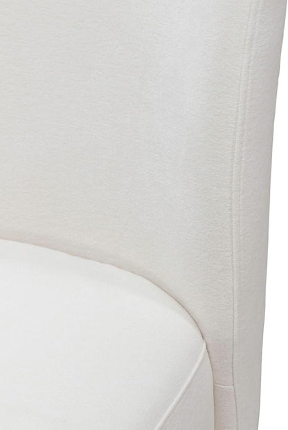 Liberty Furniture Accent Dining Chair with Castors - Rounded Back - Ivory Upholstry