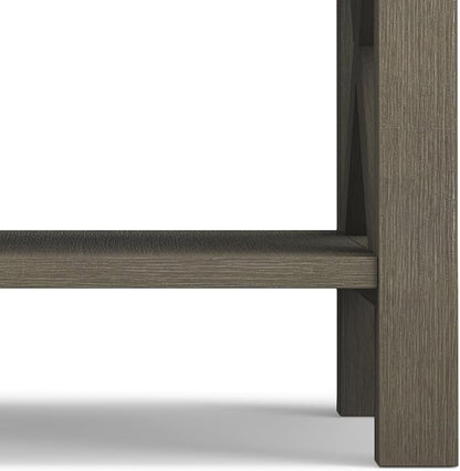 SIMPLIHOME Kitchener SOLID WOOD 21 inch Wide Square Contemporary End Side Table in Farmhouse Grey for the Living Room and Bedroom