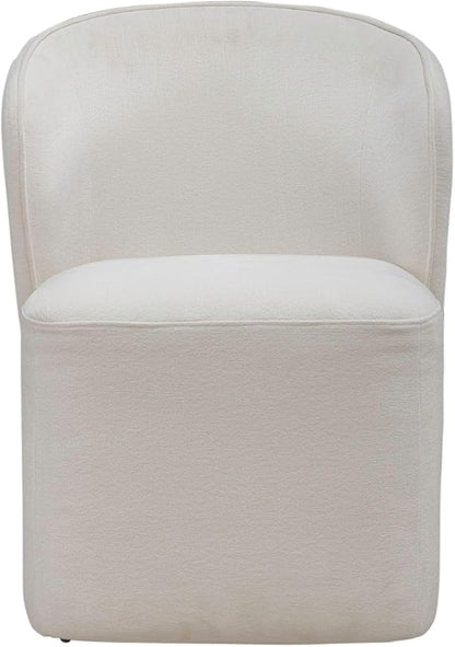 Liberty Furniture Accent Dining Chairs with Castors - Rounded Arm - Ivory Upholstry - Set of Four