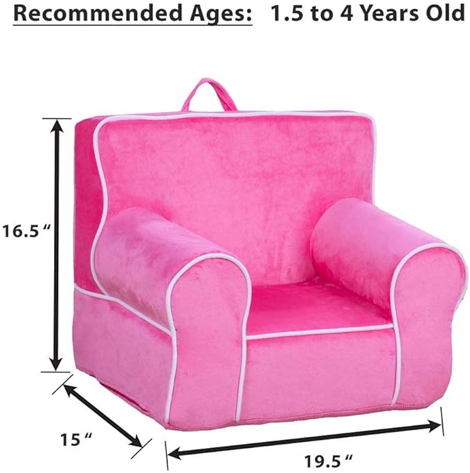 DIBSIES Personalized Creative Wonders Toddler Chair - Ages 1.5 to 4 Years Old (Princess Pink)