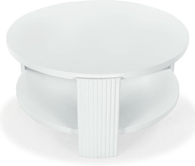 SAFAVIEH Couture Collection Liabella White Round Coffee Table