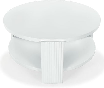 SAFAVIEH Couture Collection Liabella White Round Coffee Table