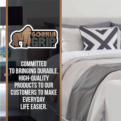 GORILLA GRIP Non Slip Mattress Gripper, Prevents Mattresses from Sliding and Holds Bed in Place, Pad Grips Beds, Sofa, Couch, Chair Cushions and Helps Keep Topper from Slipping, 2 Pack Pads, Full