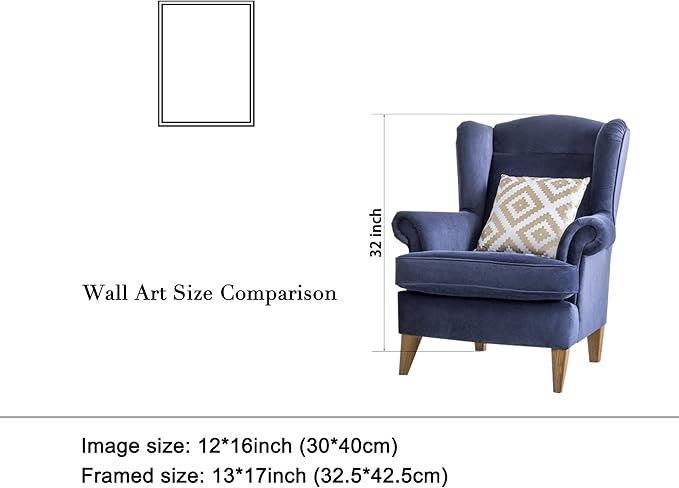 Wieco Art Framed Canvas Wall Art Irises by Claude Monet Oil Paintings Reproduction Landscape Pictures Artwork on Canvas Art Prints for Living Room Decorations and Wall Decor