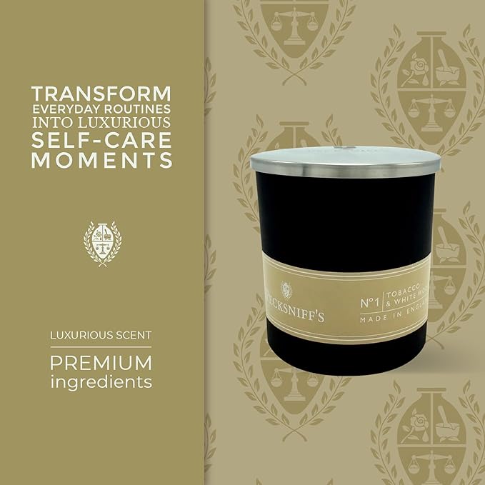 Pecksniffs Tobacco & White Wood Scented Candle | 1 Wick, 100g/3.5oz