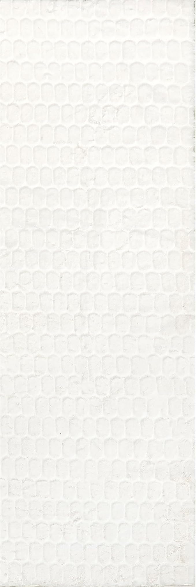 nuLOOM 2'6" x 8' Cozy Plush Area Rug, Machine Washable, Non-Slip, Soft Fluffy Shag Carpet for Living Room Bedroom Kids Room Nursery Home Decor, Nia White