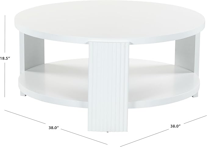 SAFAVIEH Couture Collection Liabella White Round Coffee Table