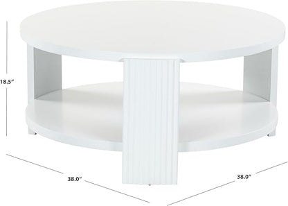 SAFAVIEH Couture Collection Liabella White Round Coffee Table