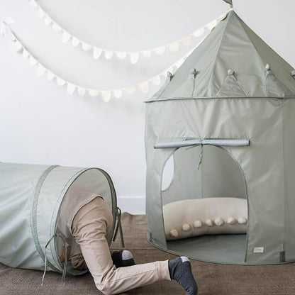 3 Sprouts Kids Play Tent - Sustainable Recycled Fabric – Fun Spacious Childs Playhouse for Indoor Games for Boys & Girls - Durable Fort Pop Up House for Toddlers & Children Age 3-10 - Green