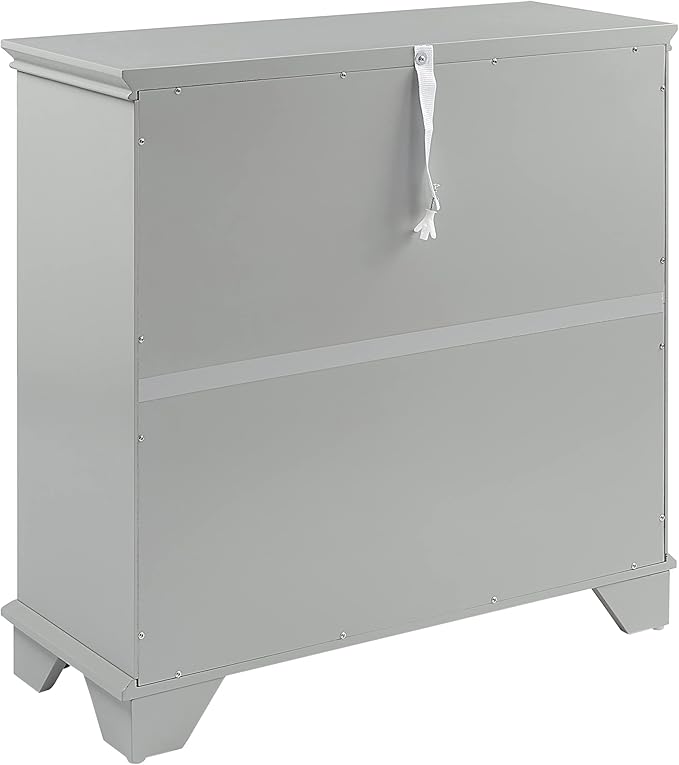 Crosley Furniture Lydia Accent Storage Cabinet, Bar, Buffet for Kitchen, Living Room, or Entryway, Gray