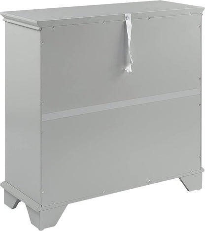 Crosley Furniture Lydia Accent Storage Cabinet, Bar, Buffet for Kitchen, Living Room, or Entryway, Gray