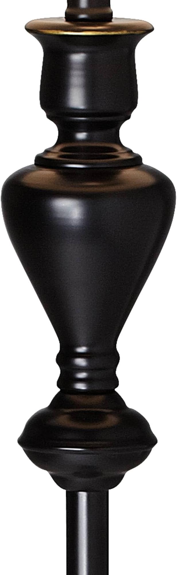 Possini Euro Design Country Cottage Floor Lamp Standing 58" Tall Black Bronze Metal Soft Gold Edging Real Woven Burlap Fabric Drum Shade for Living Room Reading Bedroom Office House Home Decor