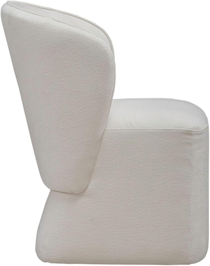 Liberty Furniture Accent Dining Chairs with Castors - Rounded Arm - Ivory Upholstry - Set of Four