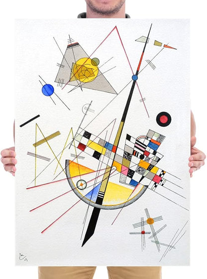Wieco Art Canvas Prints Delicate Tension #85, 1923 by Wassily Kandinsky Abstract Classic Art Reproductions Gallery Wrapped Canvas Wall Art for Home Decor and Wall Decorations