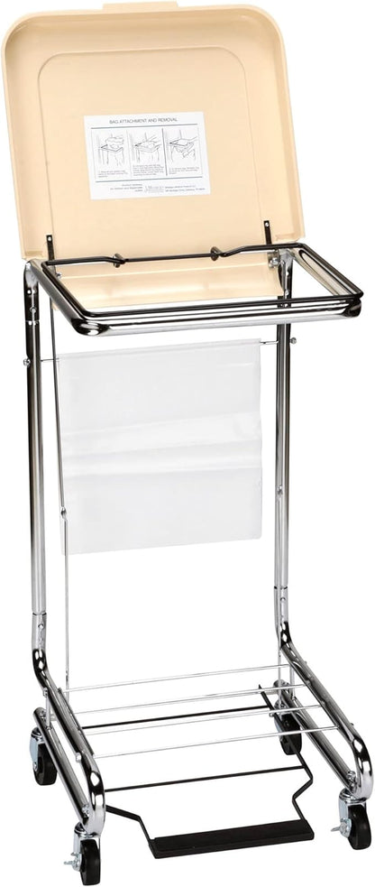 McKesson Hamper Stand With Step-On Foot Pedal and Self-Closing Lid, Laundry Room Storage, 30-33 Gallon Capacity, 1 Count