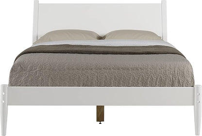 Camaflexi Mid-Century Panel Bed - Twin Size - White