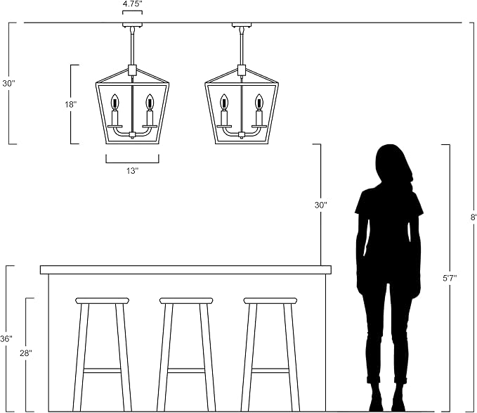 JONATHAN Y JYL1322A Pagoda 13" 4-Light Iron Farmhouse Industrial Lantern LED Pendant, Rustic, Bohemian, Coastal, for Dining Room, Kitchen, Living Room, Oil Rubbed Bronze/Faux Wood
