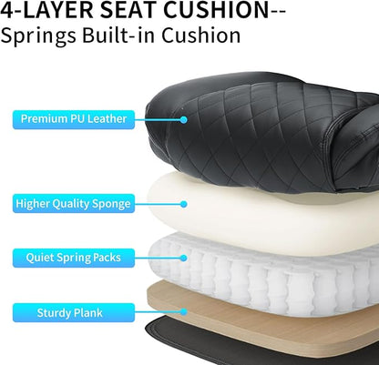 Executive Office Chair, High Back Faux Leather Ergonomic Office Desk Chairs with Wheels, 90-120° Rocking Managerial Swivel Home Computer Chairs with Flip up Arms Lumbar Support(Black)