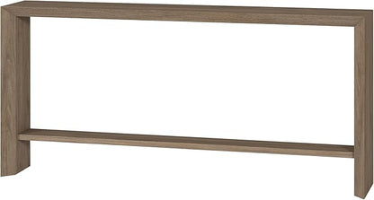 Henn&Hart 64" Wide Rectangular Console Table in Antiqued Gray Oak, for Home, Living Room, Bedroom, Entertainment Room, Office