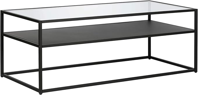 Henn&Hart Ada Coffee Table, 46" Wide, Black
