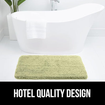 GORILLA GRIP Bathroom Rugs, Ultra Soft Absorbent Mat, Thick Plush Bath Rug, Machine Washable, Microfiber Quick Dry, Mats for Shower, Bathtub and Floor, Home Decor Accessories, 24x17, Sage
