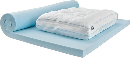 Sealy Dreamlife 3” Gel Memory Foam California King Mattress Topper with 1” Quilted Cooling Cover, SealyComfort Gel Foam, SealyCool Poly Blend Cover