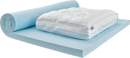 Sealy Dreamlife 3” Gel Memory Foam Twin Mattress Topper with 1” Quilted Cooling Cover, SealyComfort Gel Foam, SealyCool Poly Blend Cover