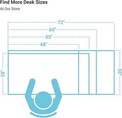Progressive Desk Stand Up Height Adjustable Electric Standing Desk - 48" x 30" with Dual Motor, 3 Stages Sit Stand Table - Bright Beech, White Frame