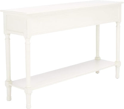 SAFAVIEH Home Collection Landers Distressed 3-Drawer Console Table CNS5711A, Distrssed White