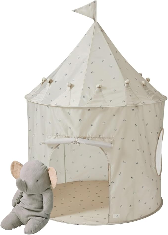 3 Sprouts Kids Play Tent - Sustainable Recycled Fabric – Fun Spacious Childs Playhouse for Indoor Games for Boys & Girls - Durable Fort Pop Up House for Toddlers & Children Age 3-10 - Blueberry Taupe