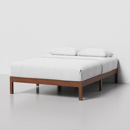 LIFEMENT Classic Wood Platform Bed Frame, Essential, Noise Free, Under Bed Storage, No Box Spring Needed, Easy Assembly (Cherry, Full)