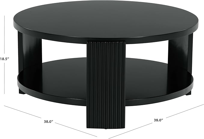 SAFAVIEH Couture Collection Liabella Black Round Coffee Table