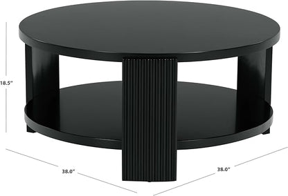 SAFAVIEH Couture Collection Liabella Black Round Coffee Table