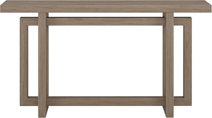 Henn&Hart 55" Wide Rectangular Console Table in Antique Gray Oak, for Home, Living Room, Bedroom, Entertainment Room, Office